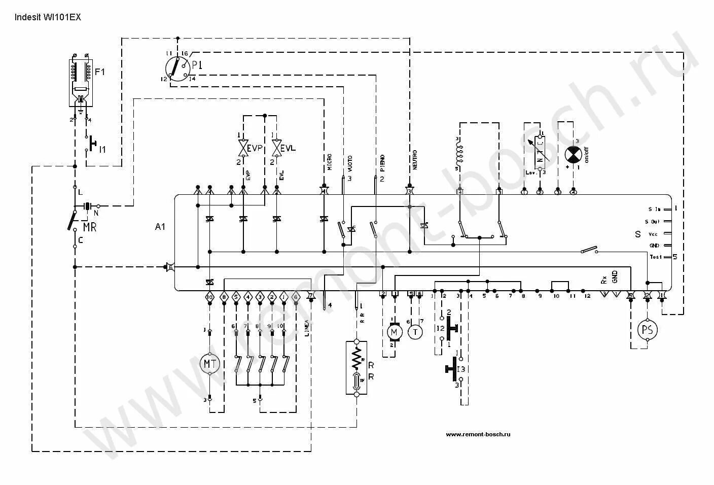Принципиальная электрическая схема стиральной индезит Электросхема стиральной машины индезит - CormanStroy.ru