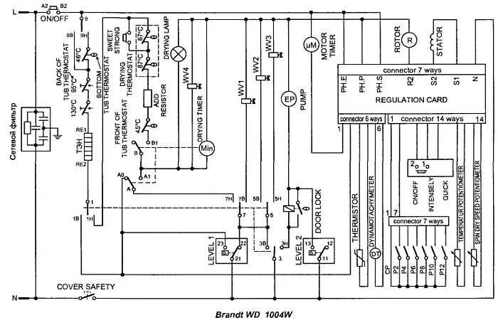 Принципиальная электрическая схема стиральной optima wmsd 25 Электросхема стиральной машины - CormanStroy.ru