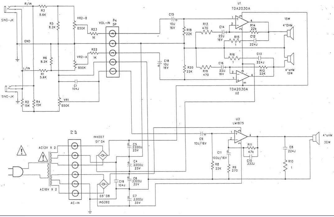 Принципиальная электрическая схема sven sps 910 характеристики Tda2030a в акустике Sven Sps-828 - Страница 2 - Усилители мощности на микросхема