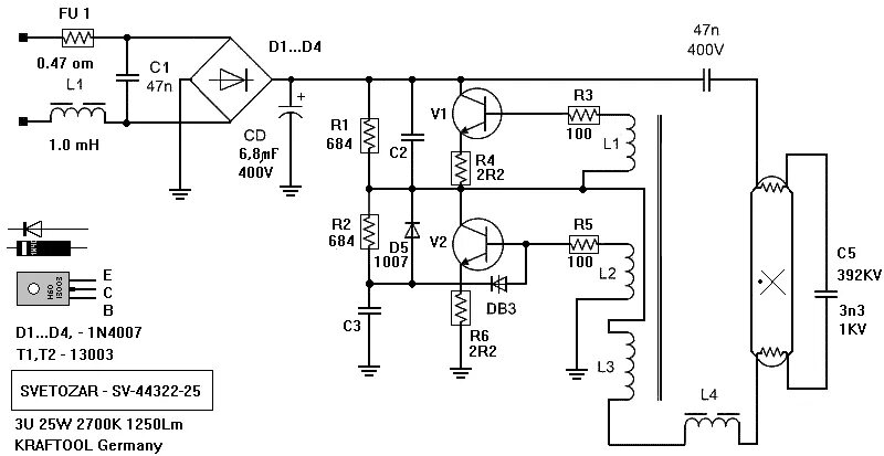 Принципиальная электрическая схема светильника navigator nel b2 Включение энергосберегающих ламп - Страница 2 - Форумы сайта "Отечественная ради
