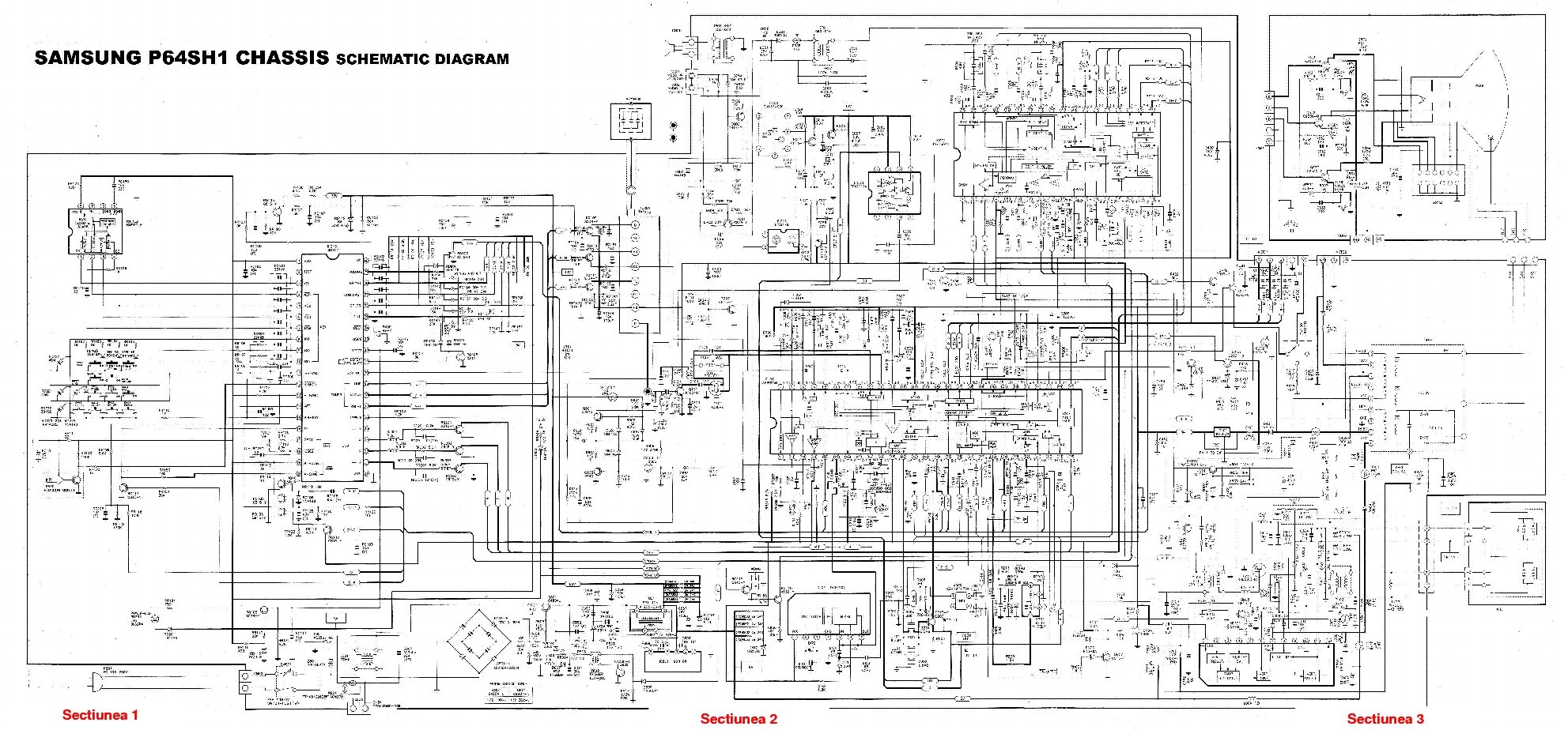 Принципиальная электрическая схема телевизора samsung SAMSUNG P64SH1 CHASSIS TV D SCH Service Manual download, schematics, eeprom, rep