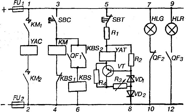 Принципиальная электрическая схема управления выключателем ват 43 ВАБ-43-4000