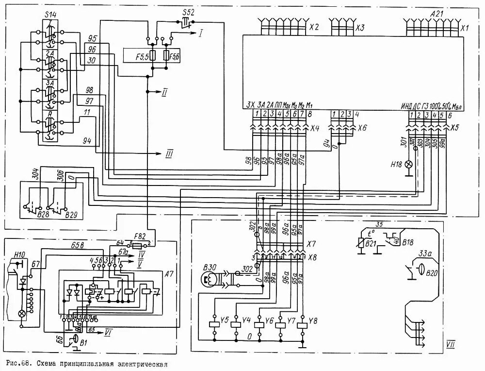 Принципиальная электрическая схема видео Схема принципиальная электрическая ЛиАЗ 5256 (Чертеж № 166: список деталей, стои