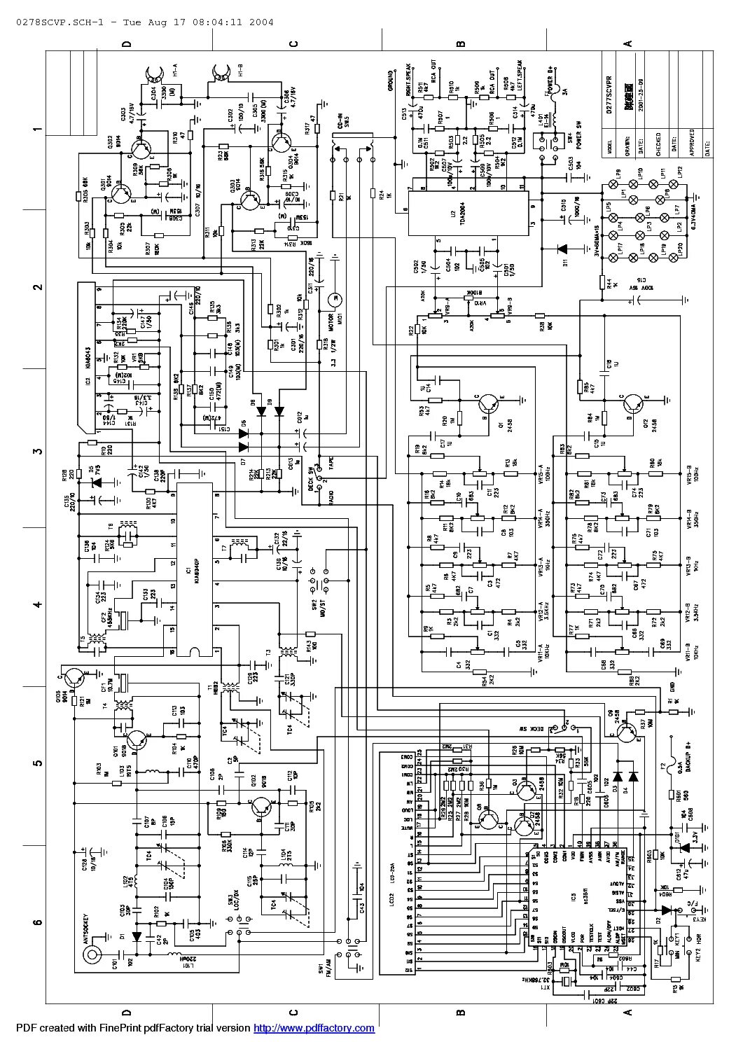 Принципиальная электрическая схема vitek VITEK VT-3639 Service Manual download, schematics, eeprom, repair info for elect