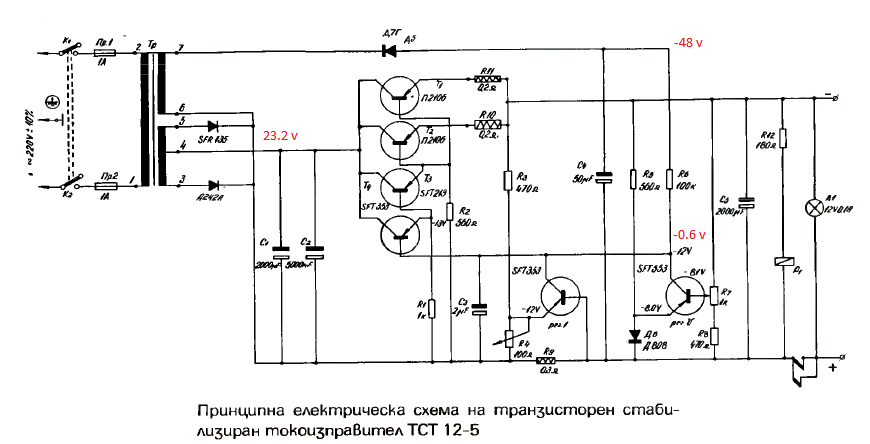 Принципиальная электрическая схема выпрямителя вторая схема Стабилизатор ТСТ 12-5 - Аналоговые блоки питания и стабилизаторы напряжения - Фо