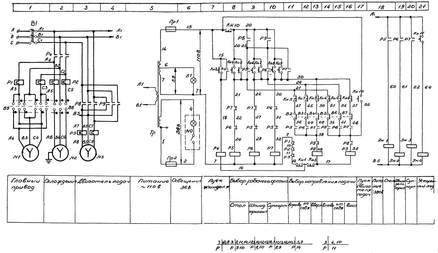 Принципиальная электрическая схема завода 6А75ВФ1 Станок фрезерный универсальный высокой точности. Паспорт, описание, схем