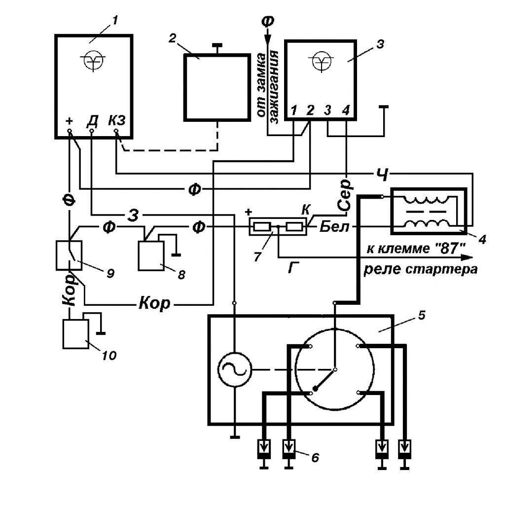 Принципиальная электрическая схема зажигания уаз 31512 Техническое обслуживание и ремонт автомобилей Уаз 3160 и его модификаций - Систе