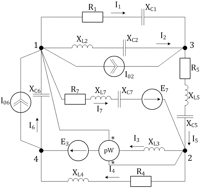 Принципиальная схема электрической цепи Расчет и анализ сложных электрических цепей синусоидального тока - скачать решен