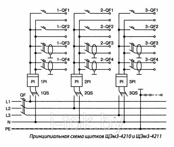 Принципиальная схема этажного щита Щиток этажный ЩЭ-3