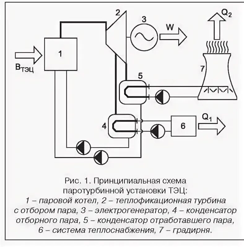 Принципиальная схема паротурбинной установки Экономит ли топливо автоматика тепловых пунктов зданий, присоединенных к ТЭЦ?