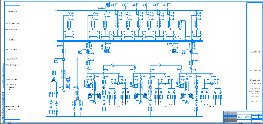 Принципиальная схема тепловой электрической станции Электрические схемы Чертежи