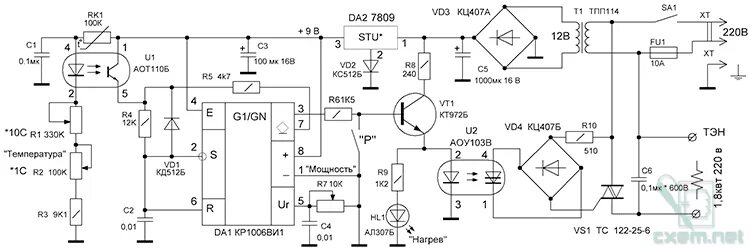 Принципиальная схема vt 1196w электрическая термопот витек Технология поддержания температуры теплоносителя