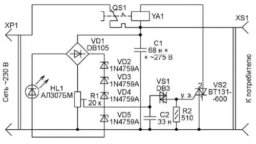 Принципиальная схема защиты от перенапряжения сети 220v Быстродействующее устройство защиты от перенапряжения - RadioRadar