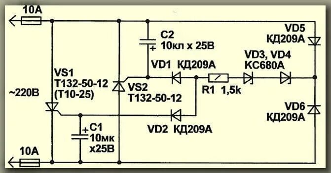 Принципиальная схема защиты от перенапряжения сети 220v Защита электроприборов от перенапряжения