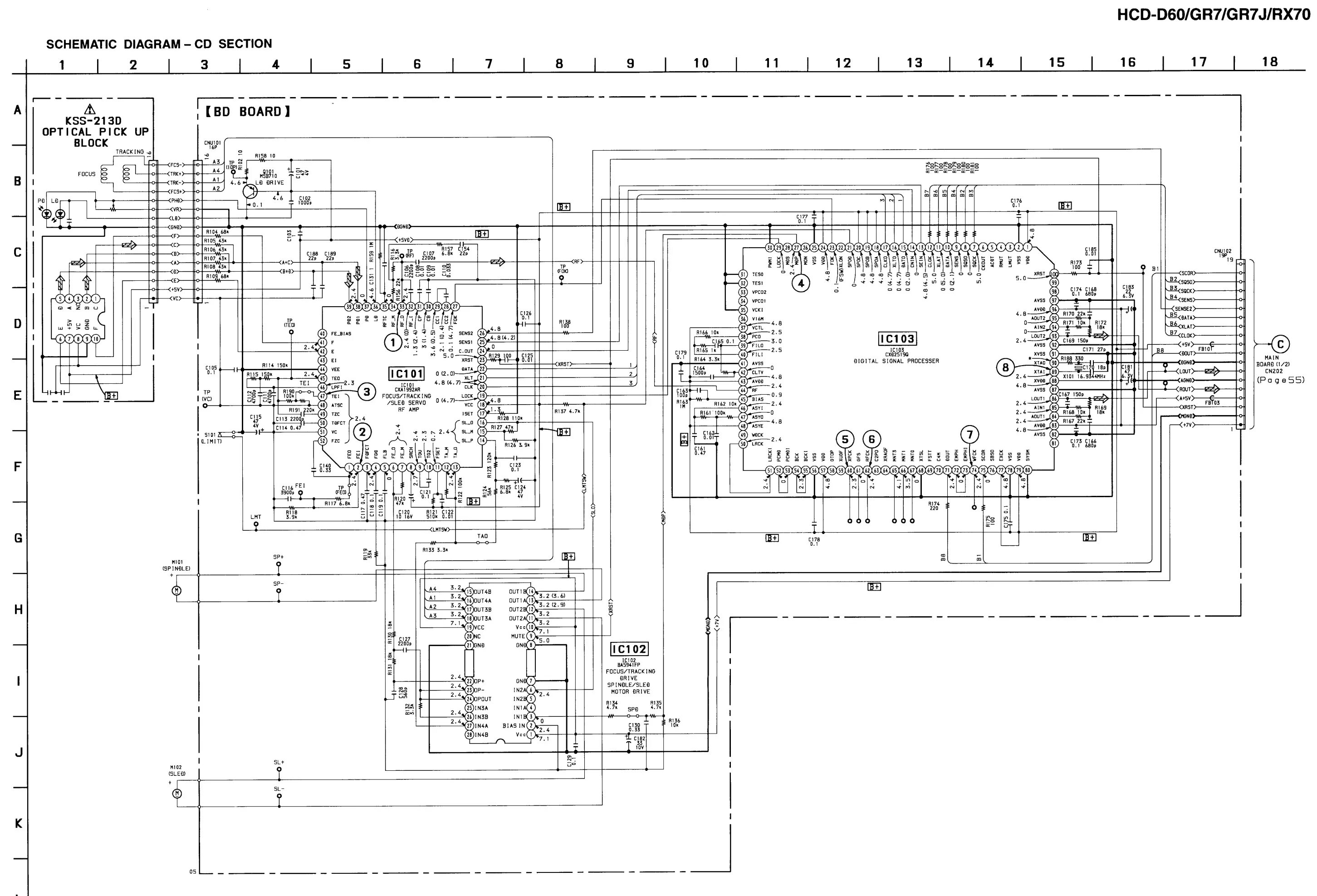 Принципиально электрические схемы sony Master Electronics Repair !: SONY HCD-D60 SONY HCD-RX70 COMPACT DISC DECK RECEIV