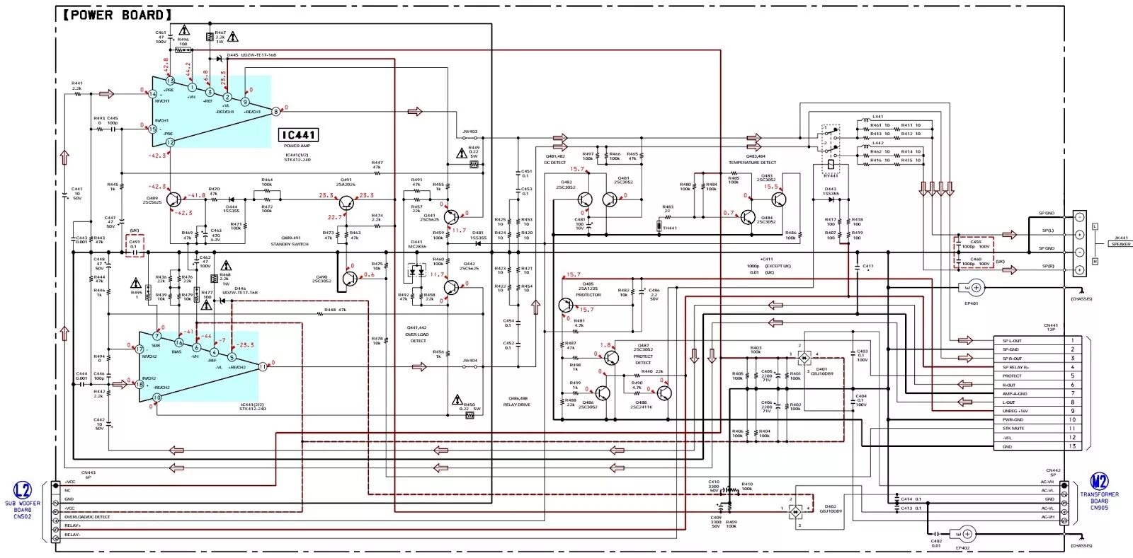 Принципиально электрические схемы sony Schematic Diagrams: Sony MHC-RG490S/RG590S - power amplifier and power board sch