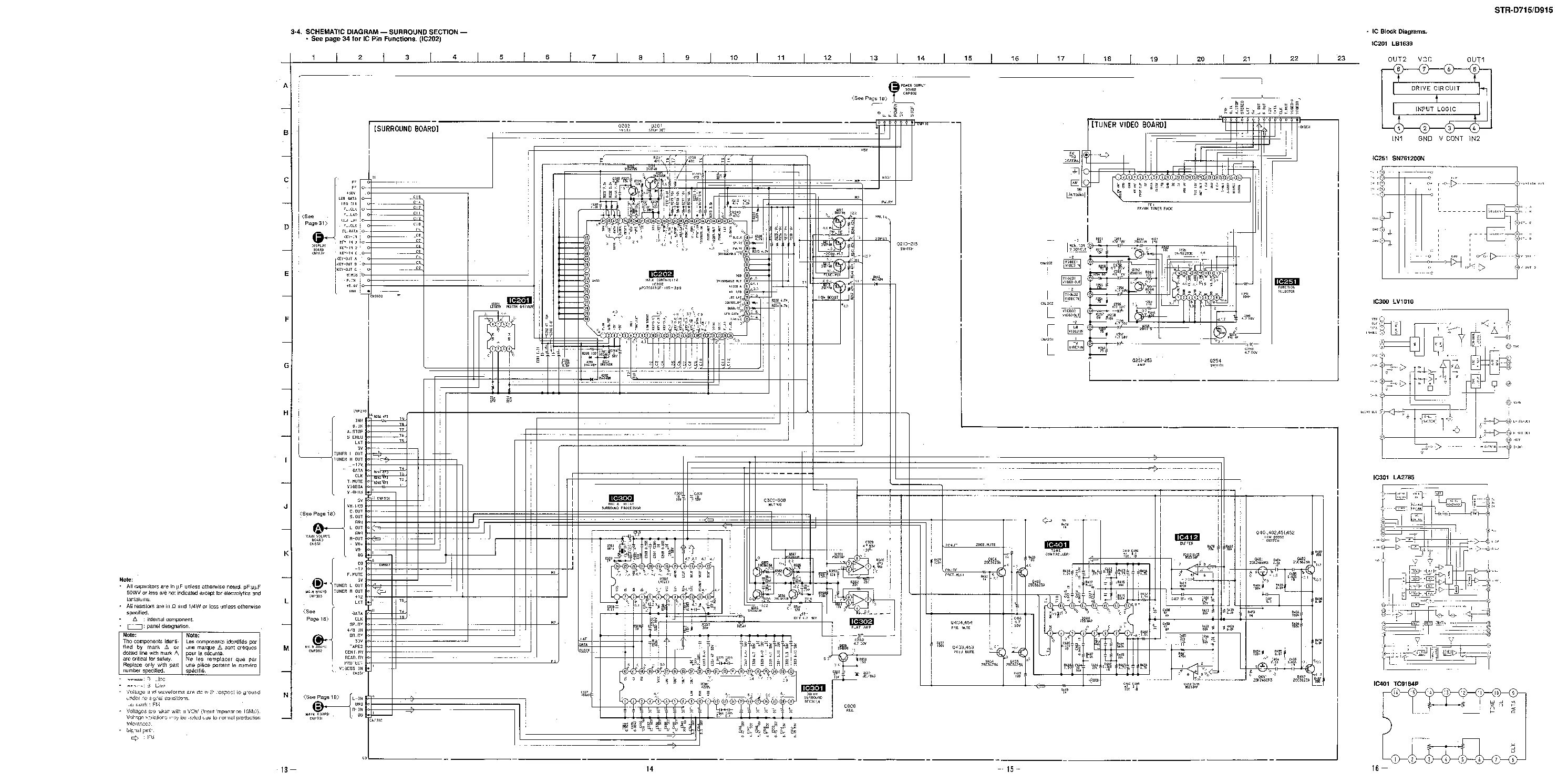 Принципиально электрические схемы sony SONY STR-D715 D915 Service Manual download, schematics, eeprom, repair info for 