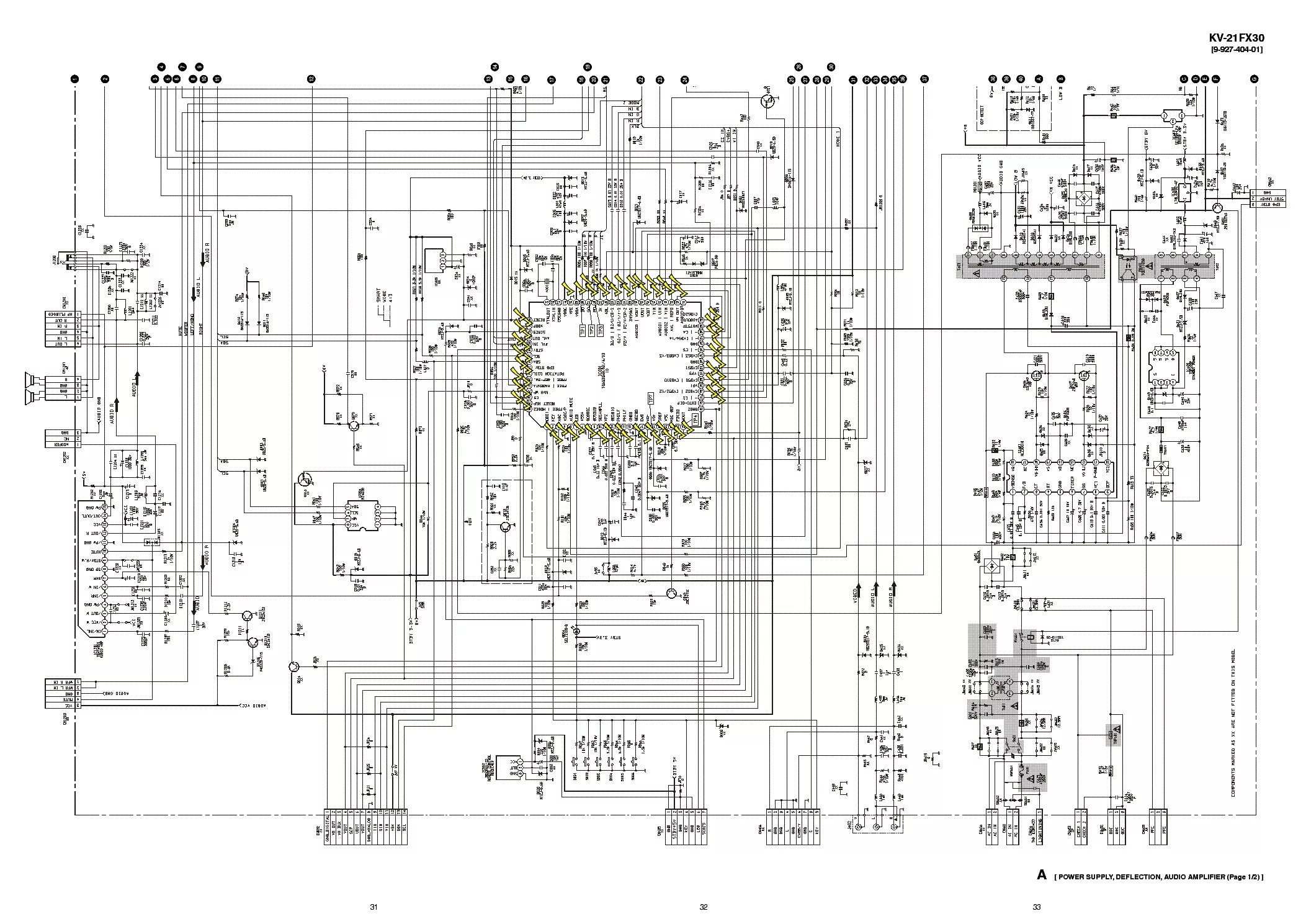 Принципиально электрические схемы sony SONY KV-21FX30 CH FE-2 Service Manual download, schematics, eeprom, repair info 