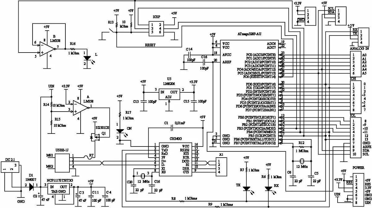 Принципиальные электрические схемы купить Быстрый ремонт Arduino Uno: замена микроконтроллера, программирование загрузчика