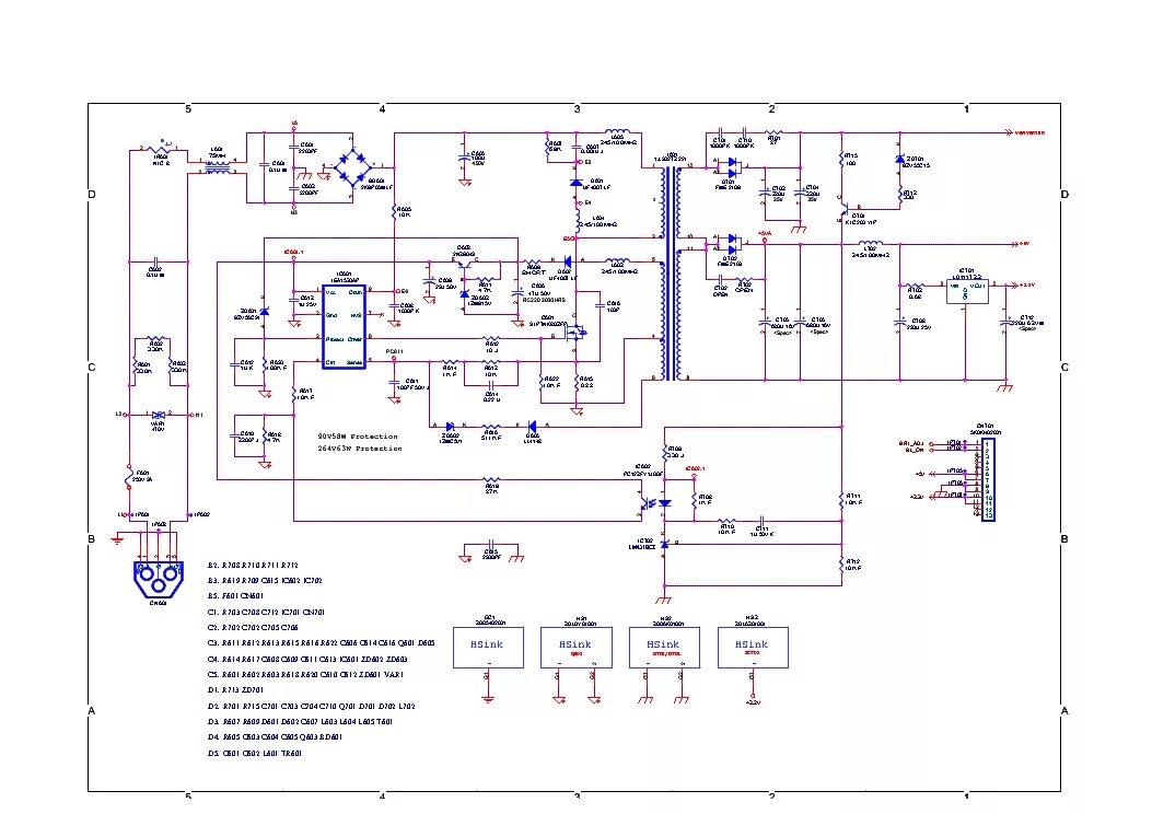 Принципиальные электрические схемы мониторов BENQ 4H.0V402.S03 SCH Service Manual download, schematics, eeprom, repair info f