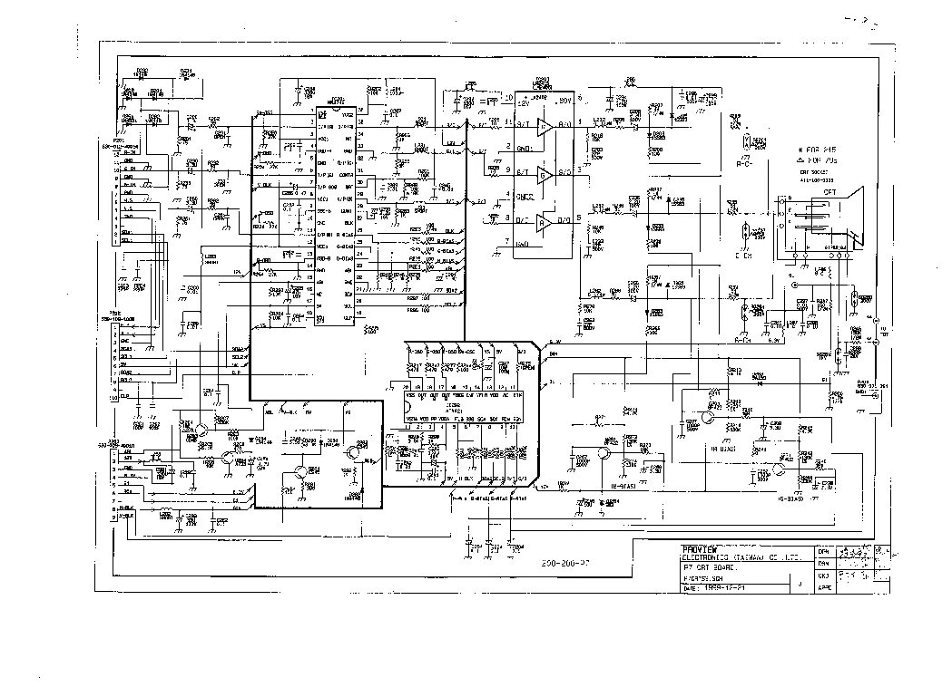 Принципиальные электрические схемы мониторов PROVIEW IJE796PX SCH Service Manual download, schematics, eeprom, repair info fo