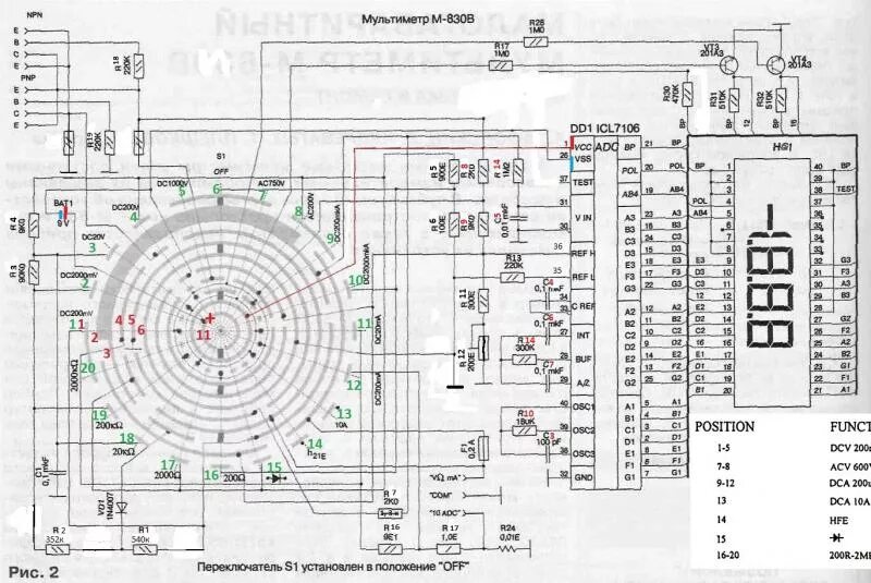 Принципиальные электрические схемы мультиметров Multimeters (DMM) and their chips, with computer communication