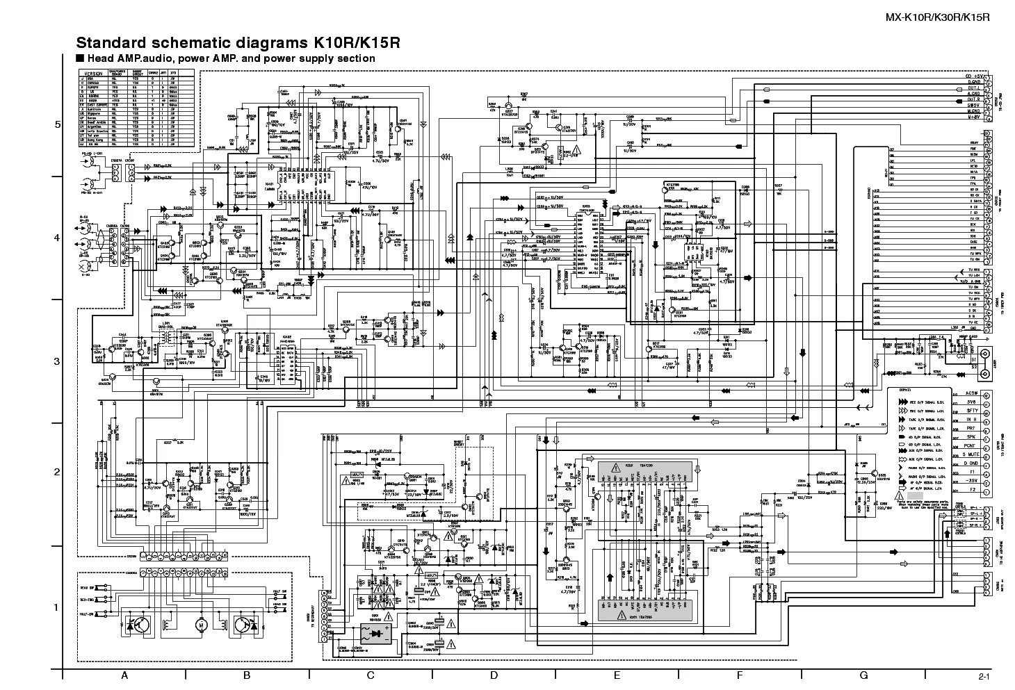 Принципиальные электрические схемы музыкальных центров JVC MX-K10R,MX-K30R,MX-K15R Service Manual download, schematics, eeprom, repair 