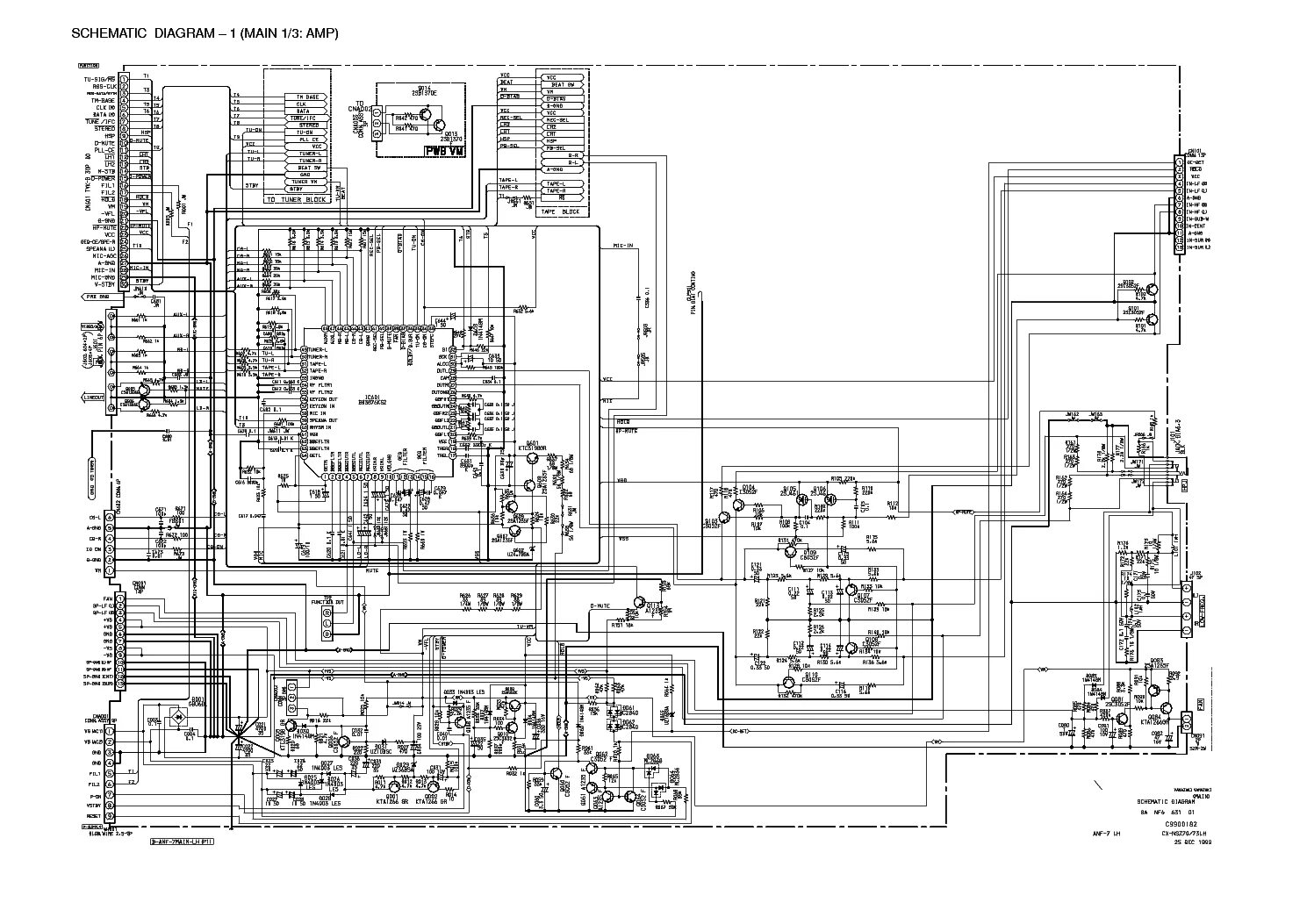 Принципиальные электрические схемы музыкальных центров AIWA NSX800 Service Manual download, schematics, eeprom, repair info for electro