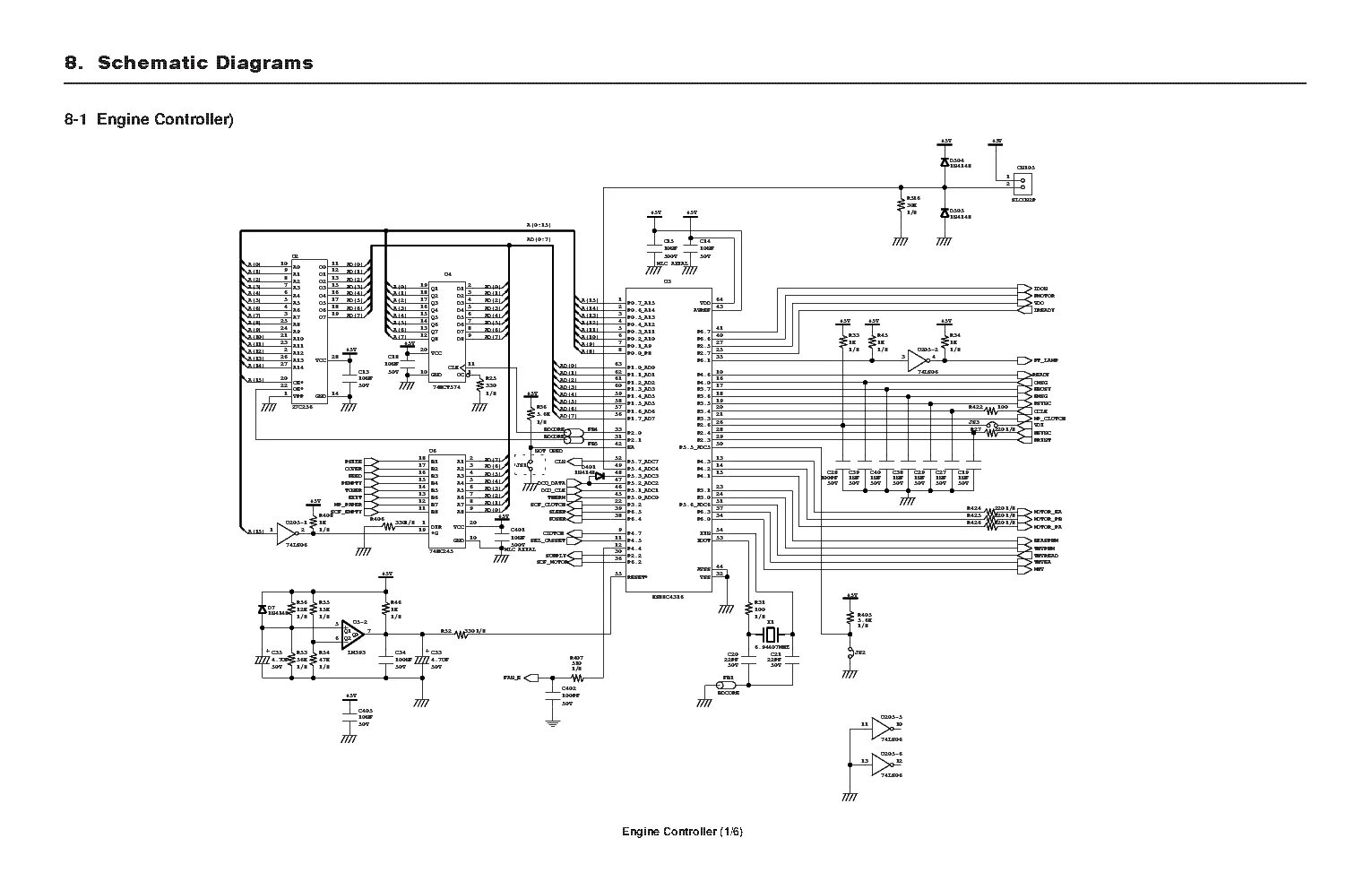 Принципиальные электрические схемы принтера SAMSUNG ML-6000 SCH Service Manual download, schematics, eeprom, repair info for