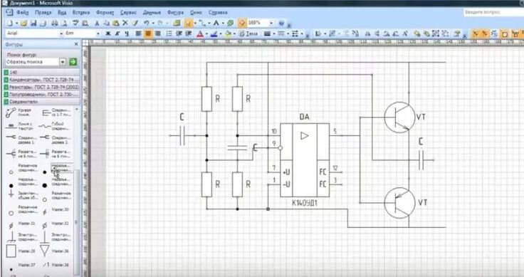 Принципиальные электрические схемы рисовать Программа Vision для рисования схем - понятный интерфейс
