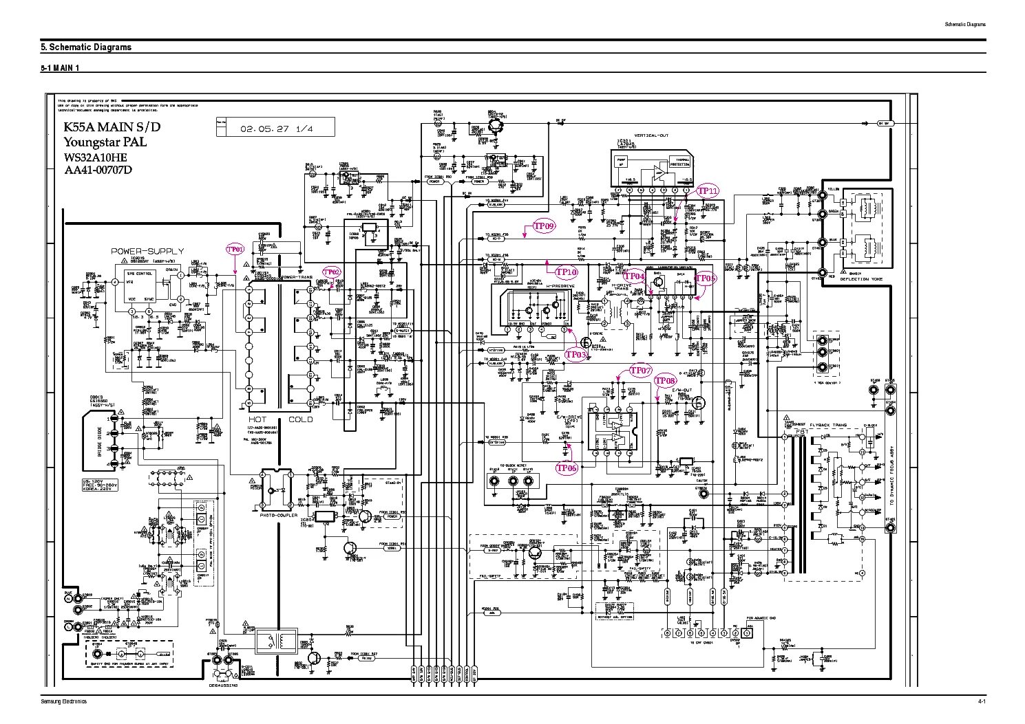 Принципиальные электрические схемы samsung SAMSUNG N73A UB7W CHASSIS UN46B7100WFXZX LCD TV SM Service Manual download, sche