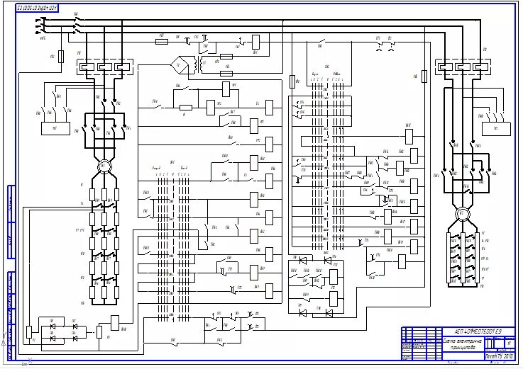 Принципиальные электрические схемы управление кранов Расчет автоматизированных электроприводов мостовых кранов общего назначения - Че