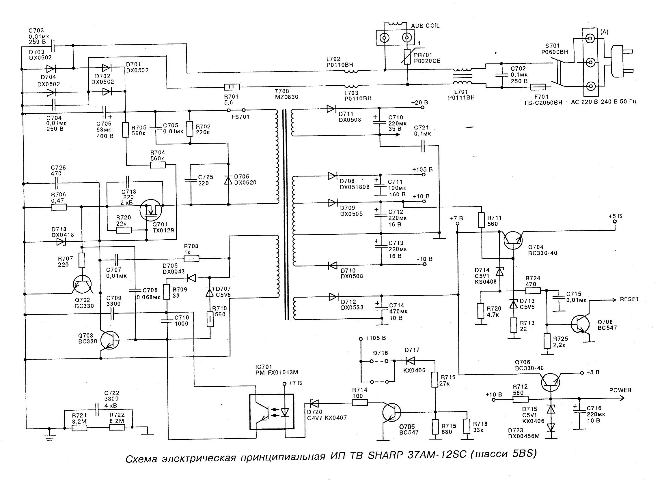 Принципиальные схемы электрические блоков питания телевизоров Gx3235s схема блока питания