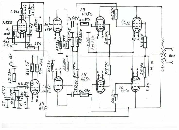 Принципиальные схемы ламповых усилителей Ламповый усилитель своими руками: пошаговая инструкция Усилитель, Электронная сх