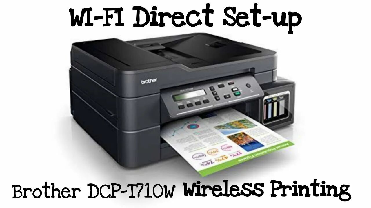 Принтер brother dcp как подключить wifi How to use WI-FI direct on Brother DCP-T710W Wireless Printing - YouTube