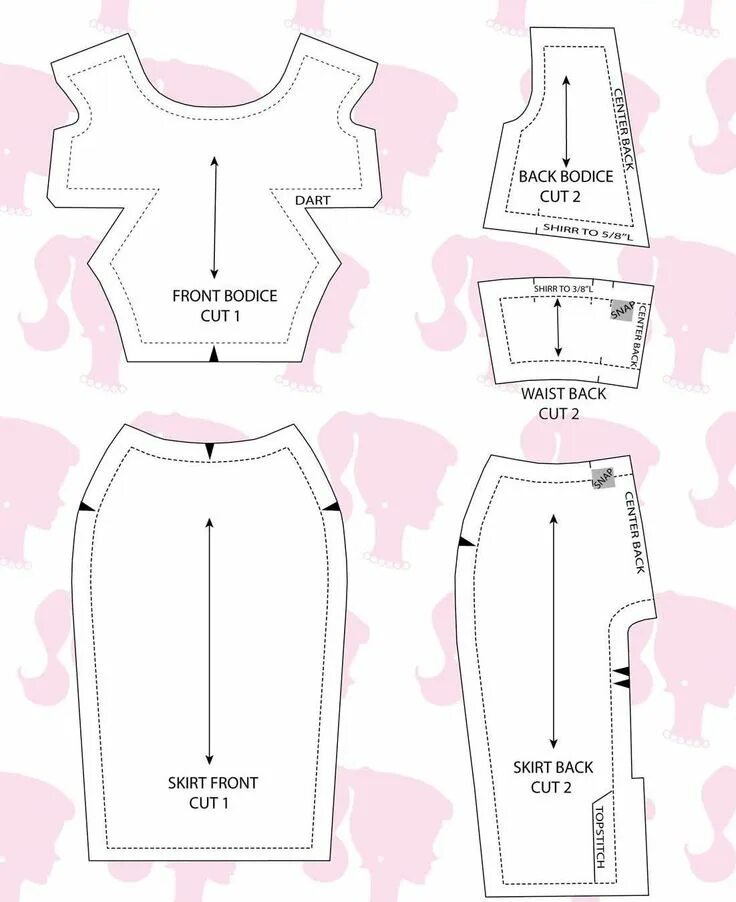 Принтер для выкроек одежды Barbie Convention 2008 Barbie doll clothing patterns, Sewing barbie clothes, Bar