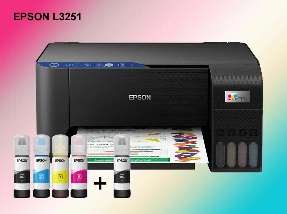 Принтер эпсон 3251 как подключить МФУ Струйное Epson L3251 купить по низкой цене в интернет-магазине OZON (1423947