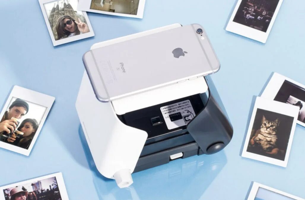 Принтер фото с айфона This instant photo printer requires no cables, batteries or WiFi - just your pho