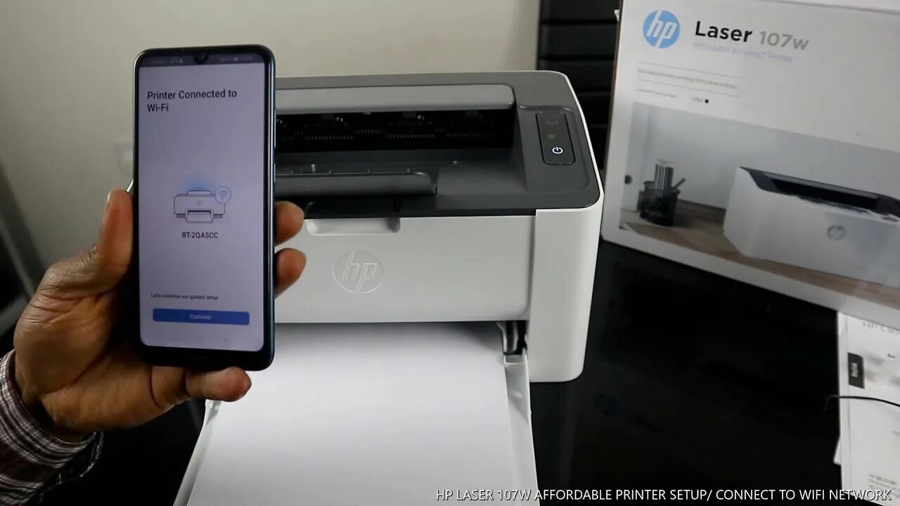 Принтер hp 107w как подключить к wifi HP LaserJet How To Set Up/ Connect To WIFI Network - YouTube