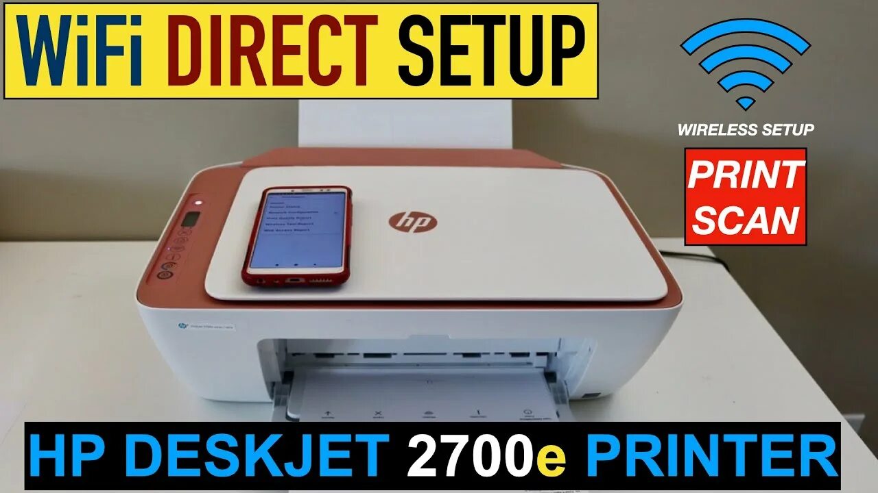 Принтер hp deskjet 2700e как подключить HP DeskJet 2700e WiFi Direct Setup, Using Inbuilt Printer WiFi. - YouTube