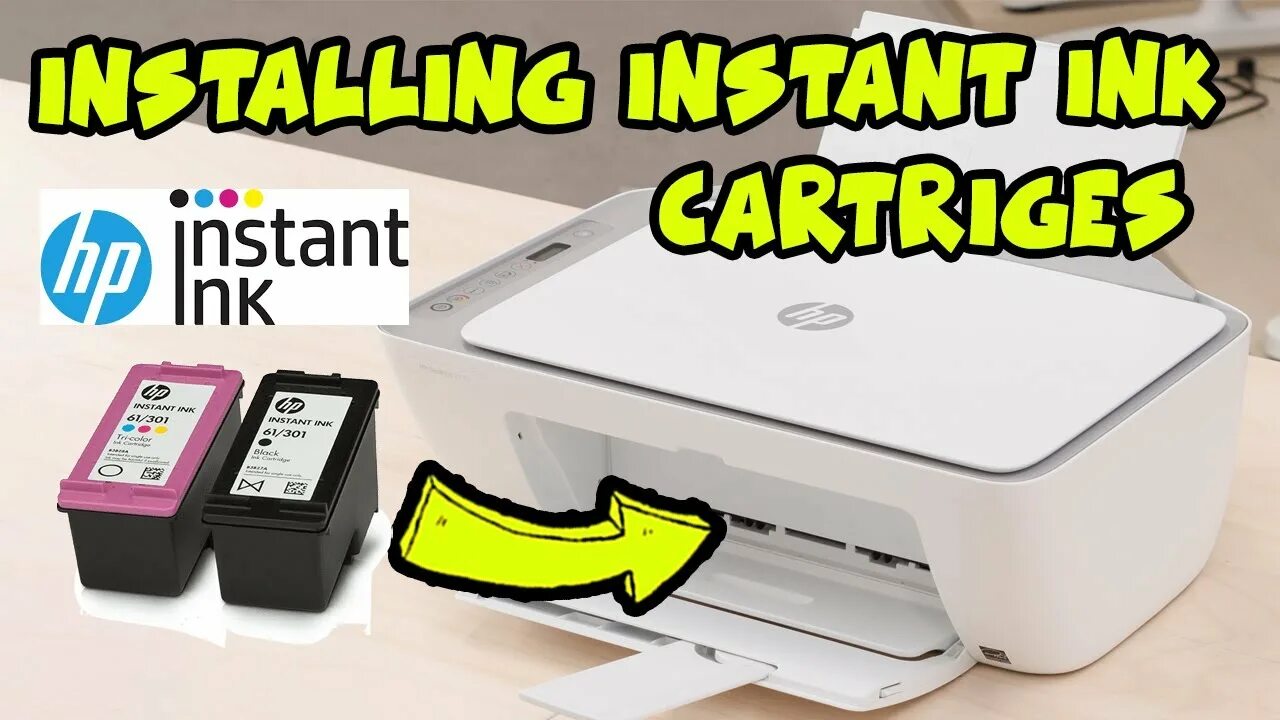 Принтер hp deskjet 2700e как подключить How to Install Instant Ink Cartridges in HP Deskjet 2700 Printer - YouTube