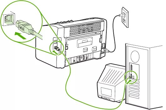 Принтер hp laserjet m110we как подключить Manual HP LaserJet 1022nw (page 22 of 134) (German)