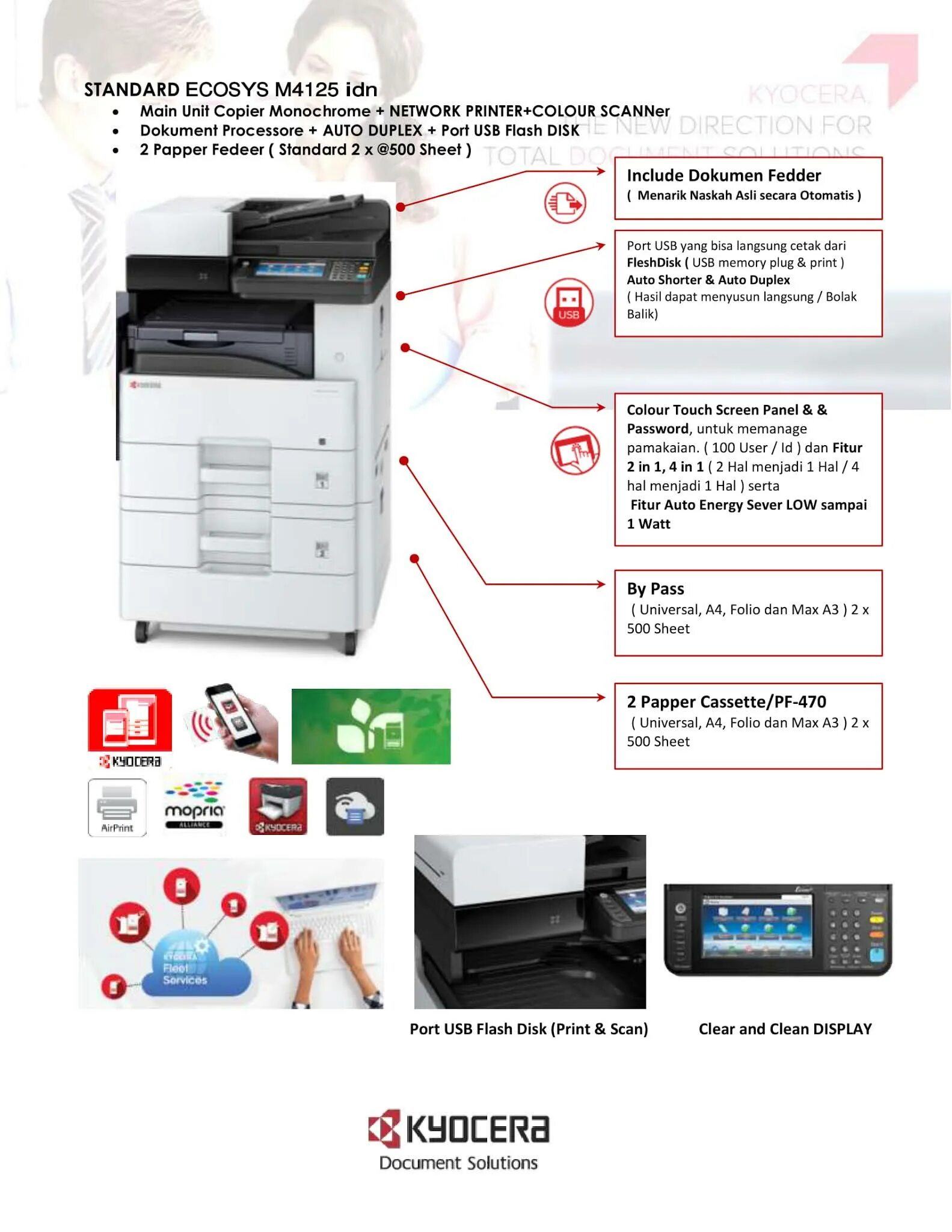 Принтер kyocera ecosys m4125idn как подключить блютуз Мфу kyocera m4125idn kyocera torg