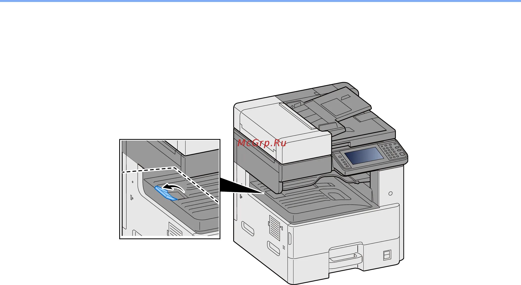 Принтер kyocera ecosys m4125idn как подключить блютуз Kyocera ECOSYS M4125idn (1102P23CNO) A3 155/0 Использование ограничителя выхода