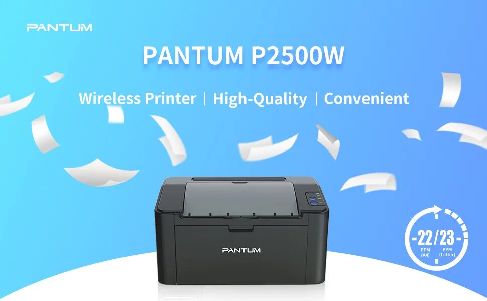 Принтер pantum p2518 как подключить Pantum P2500W Wireless Laser Printer - Black & White Monochrome Printing, Includ