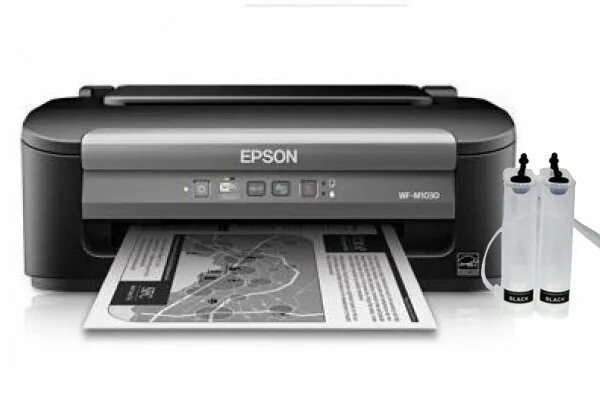 Принтер печатает фото черно белым Купить дешевый струйный Принтер Epson WorkForce WF-M1030 с СНПЧ C11CC82201 - цен