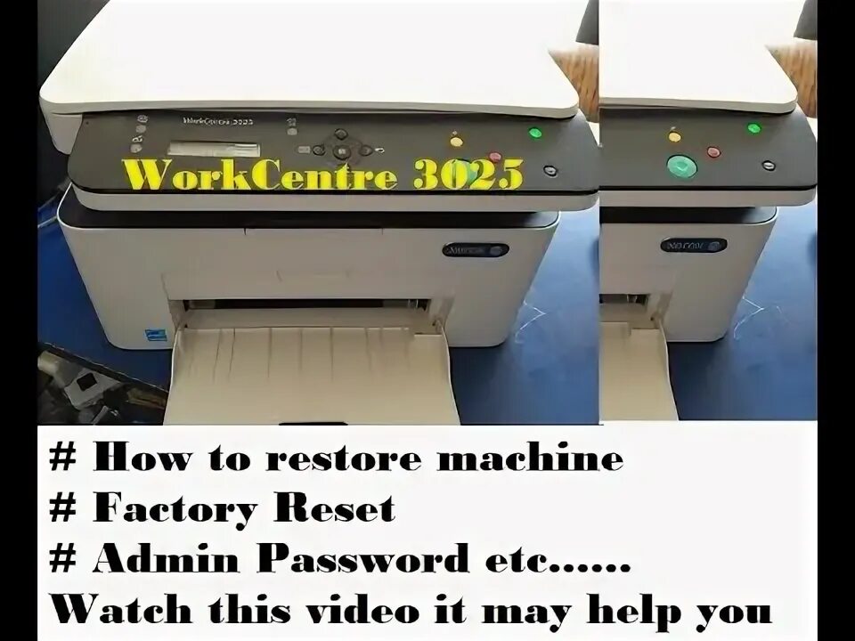 Принтер workcentre 3025 как подключить к вайфаю How to reset Xerox Workcentre 3025 Printer #Admin Password #Factory Reset - YouT