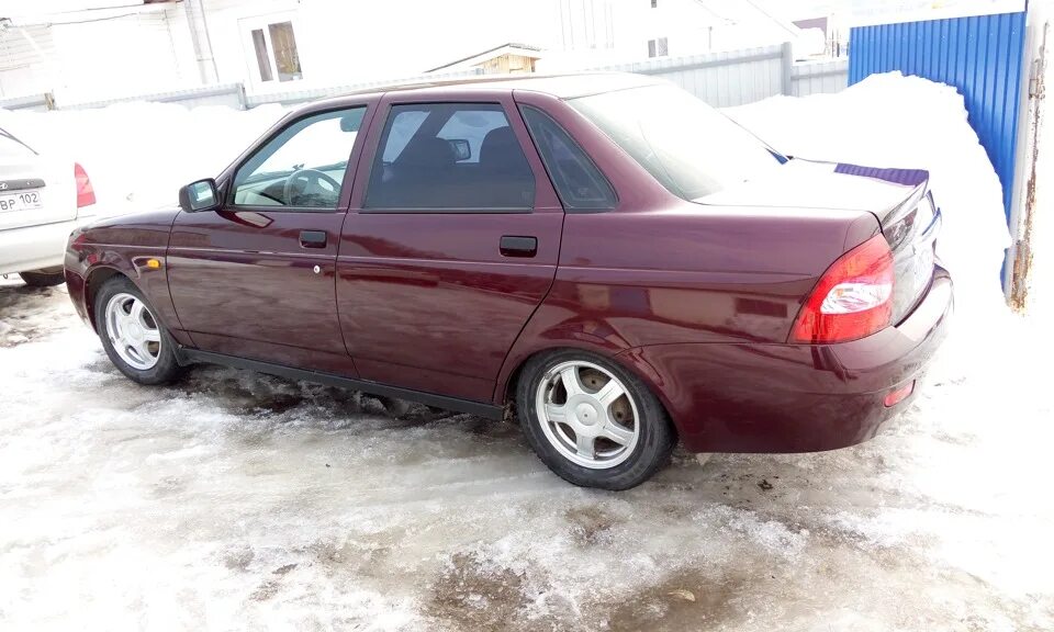 Приора баклажан фото Зимние фотки - Lada Приора седан, 1,6 л, 2008 года фотография DRIVE2