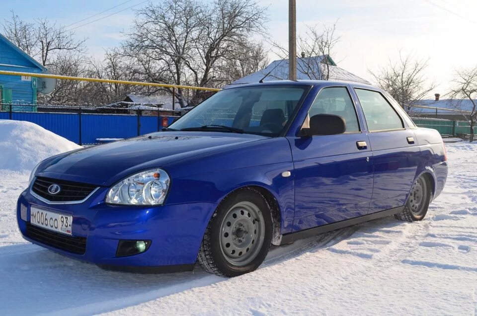 Приора голубая планета фото Зимние фотки) - Lada Приора седан, 1,6 л, 2012 года фотография DRIVE2