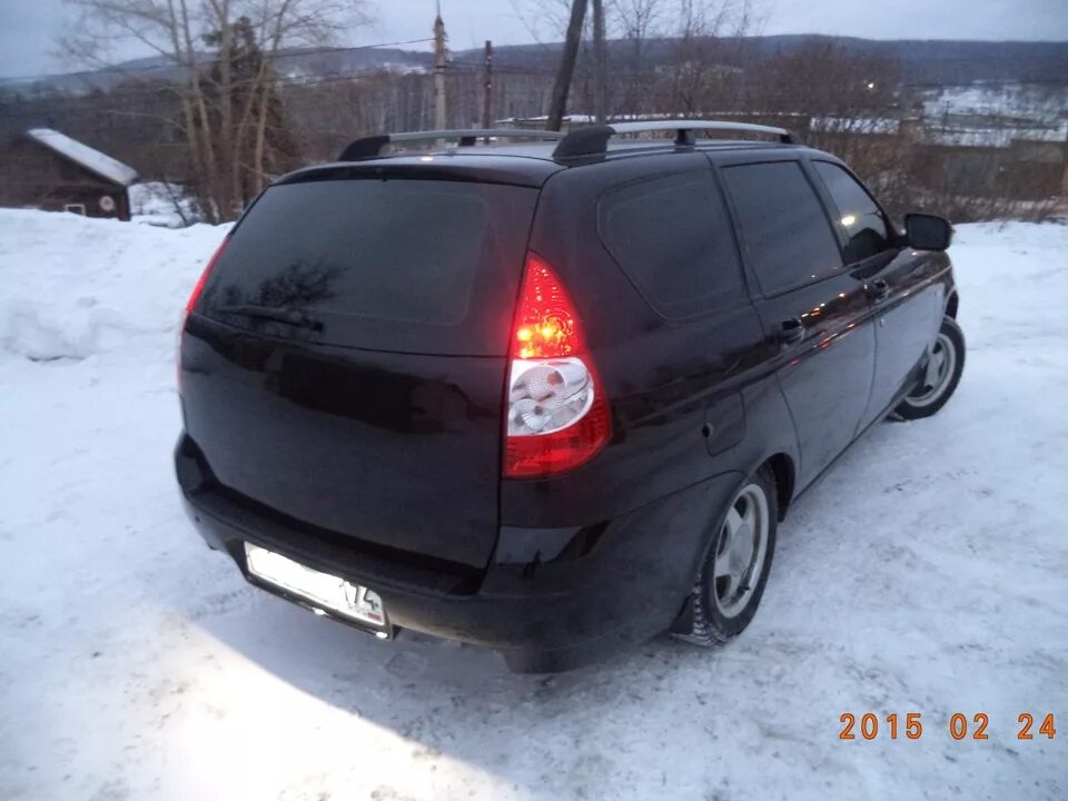 Приора универсал тюнинг бампера Защитная накладка заднего бампера - Lada Приора универсал, 2010 года стайлинг DR